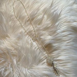 Long crystal necklace